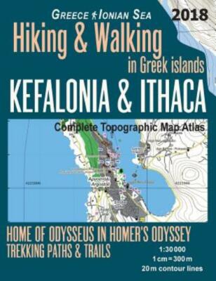 Kefalonia & Ithaca Complete Topographic Map Atlas 1: 30000 Greece Ionian Se...