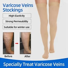 20-30 mmHg Medical Compression Stockings Thigh High Surgical Socks Varicose Pain