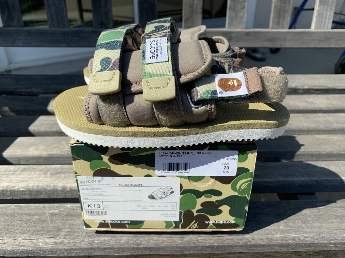 A BATHING APE BAPE Suicoke Sz K13 Cm 20 Slides Sandals A BATHING APE BAPE Suicoke Sz K13 Cm 20 Slides Sandals