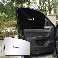 4pcs Car Magnetic Side Front & Rear Window Sun Shade Curtains Cover UV Shield