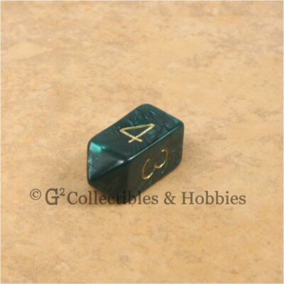 NEW Crystal Caste D4 Pearl Green Barrel Die D&D Gaming RPG Dice Four Sided