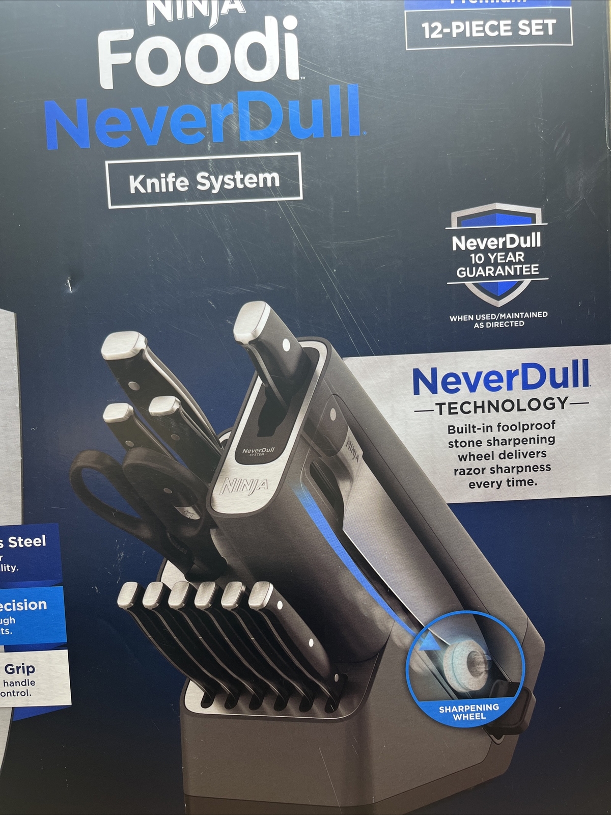 Ninja K32012 Foodi NeverDull Premium Knife System, 12 Piece Knife Block