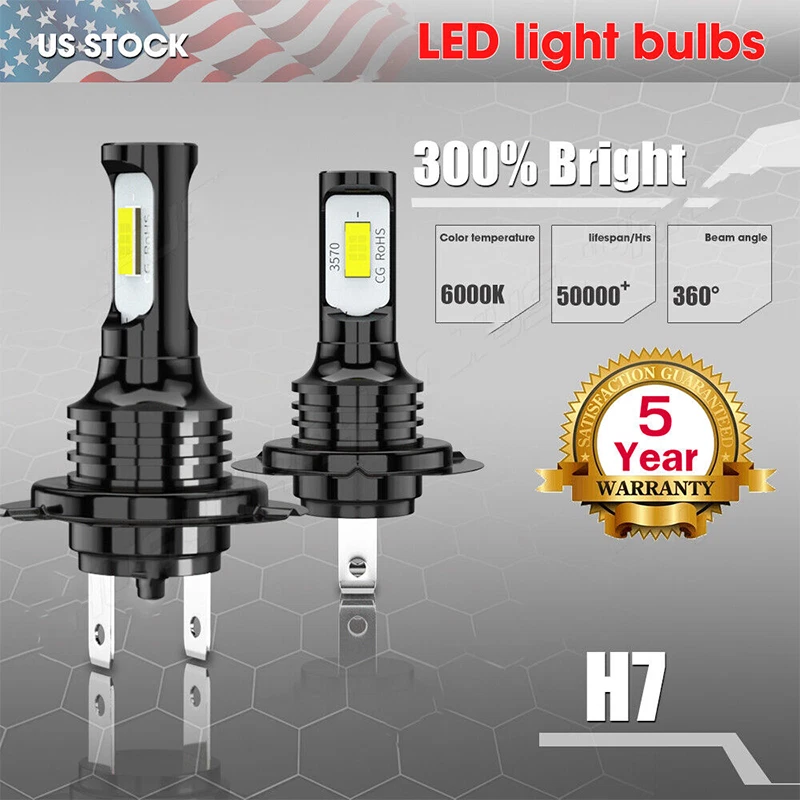 Combo de 4 bombillas LED H7 altas + H11 para Hyundai Elantra GT 2013-2017 6000 K 4 piezas Foto 2 de 4