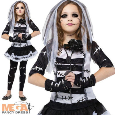 Zombie Monster Braut Mädchen Kostüm Frankenstein Halloween Horror Kostüm 