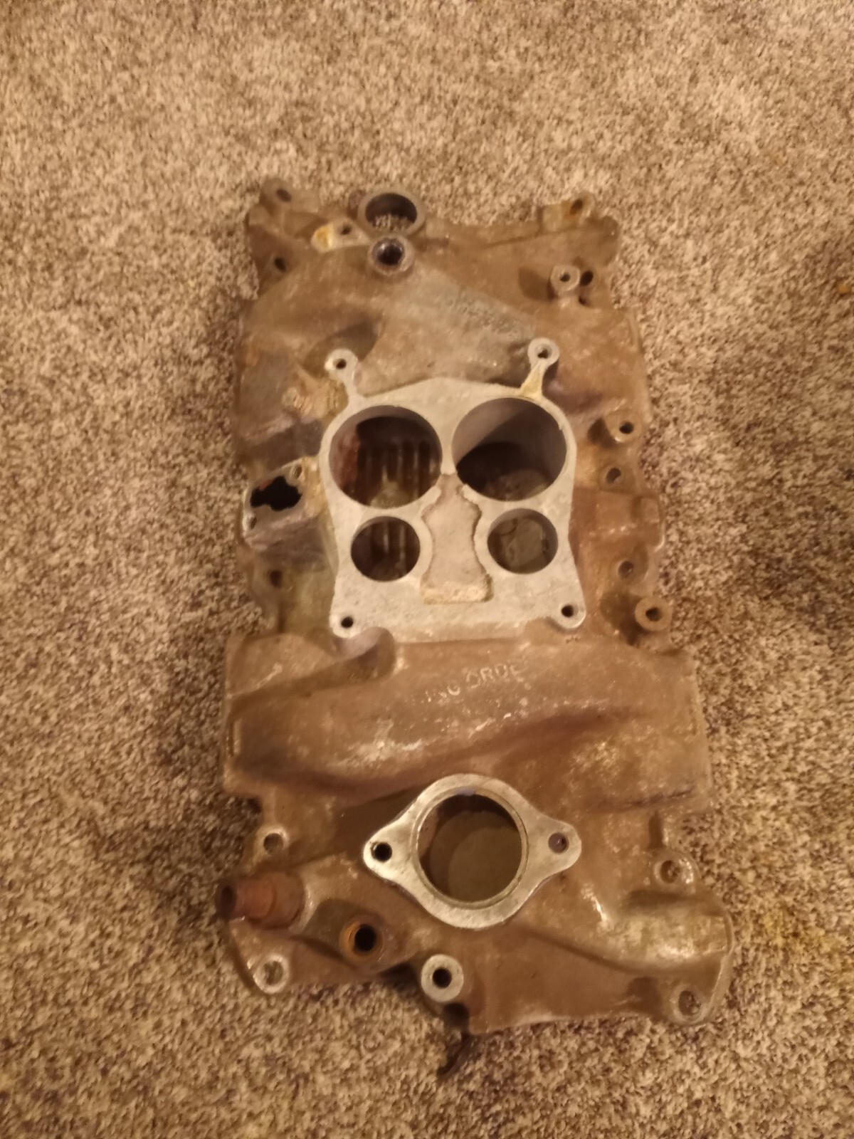 GM Aluminum Quadrajet Intake Manifold 14007378 Chevy Chevrolet eBay