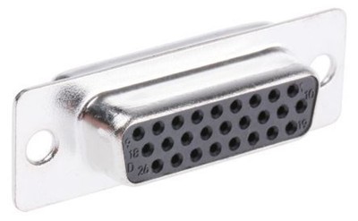 1 x MH Connectors Mhdds Serie Kabel Halterung Löt D-Sub Connector Buchse, 26 Weg