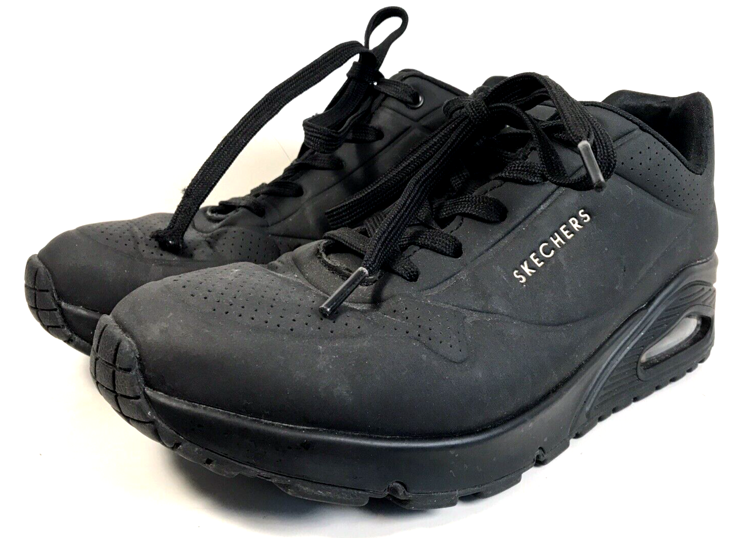 Skechers Street L.A. Uno Stand on Air Womens Size 8.5 Shoes Black Walk ...