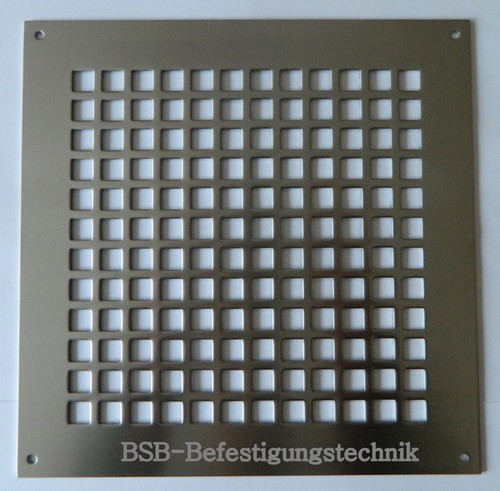 Grille en acier inoxydable 2 mm tôle de ventilation grille de ventilation grille d'évacuation de l'air grille tôle perforée - Photo 5/18