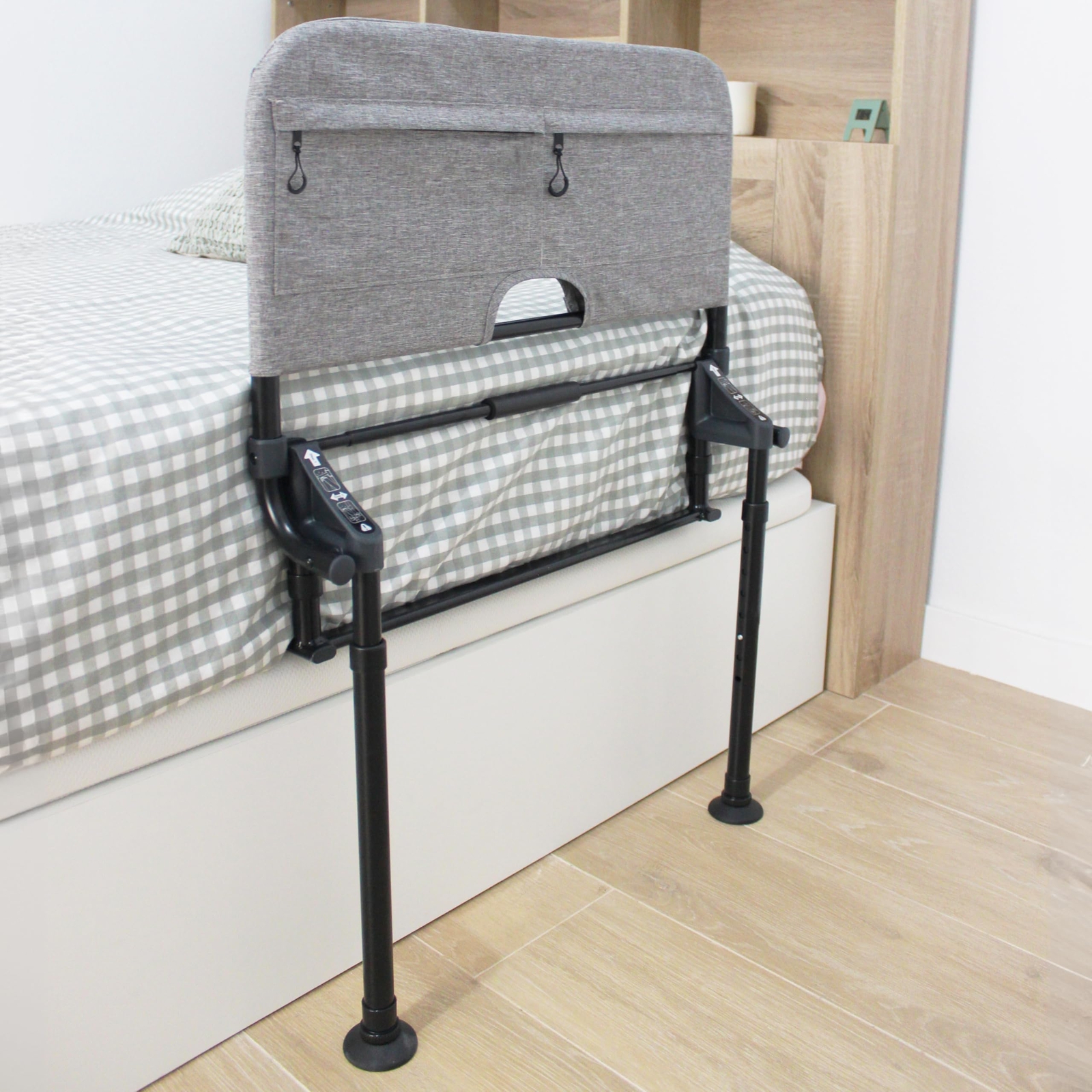 KMINA - Sponde Letto Anziani Anticaduta Abatible con Piedi Altezza Letto de 2...