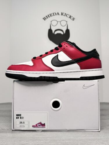 Size 10.5 - Nike Dunk Low By You Chicago Men’s US DO7413-991 Red Black White NEW - Picture 3 of 9