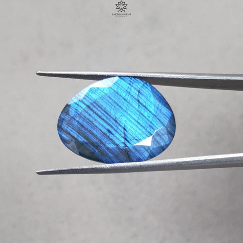 18.60cts Blue Fire Labradorite Fancy Faceted Gemstone 1pc For Jewelry 24*18mm - 第 1/5 張圖片