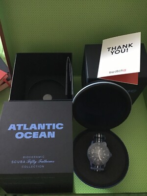 BLANCPAIN X SWATCH BIOCERAMIC SCUBA FIFTY FATHOMS - SO35A 100 ATLANTIC OCEAN  
