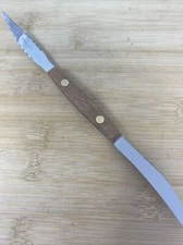 Twin Blades Grapefruit Knife, 8 inch Orange Citrus With Box Norpro Silver Vtg