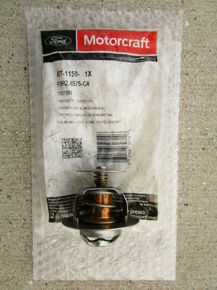 TERMOSTATO REFRIGERANTE MOTOR FORD MERCURY F8RZ-8575-CA MOTORCRAFT RT-1150 OEM NUEVO Foto 2 de 4