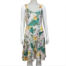Cupio Dress Large NWT Floral Sleeveless Eyelet Summer Boho Resort