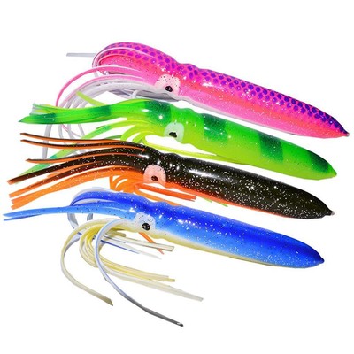 2PCS Vivid Rock Lure Trolling Soft Squid s Kurbel: