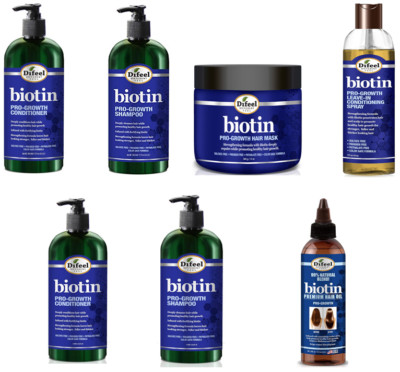 Difeel Biotin Pro-Growth Öl/Shampoo/Conditioner/Spray/Maske/Sets UK Bestseller
