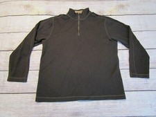 Banana Republic Mens Brown Long Sleeve 1/4 Zip Pullover Knit Sweater XL Cotton