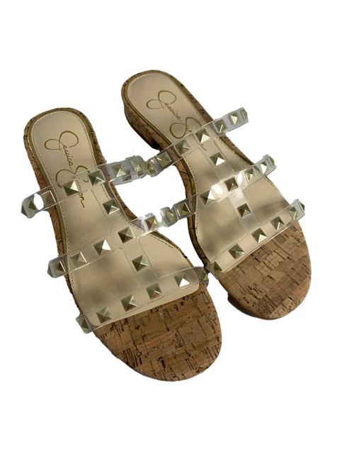 jessica simpson caira studded flat sandals