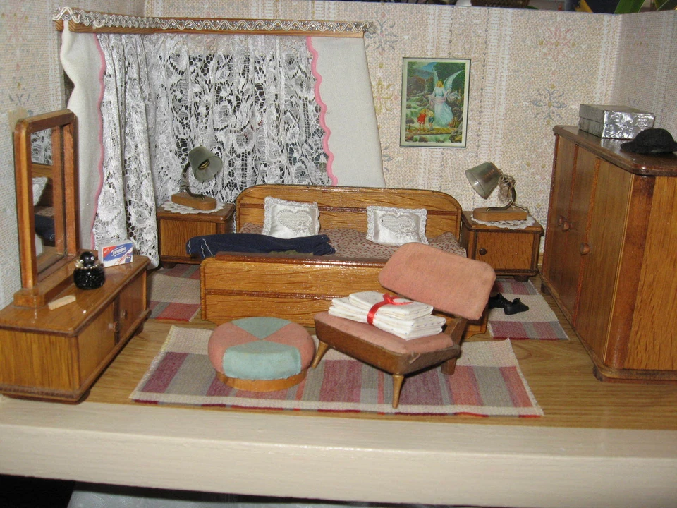 Puppenstube Schönherr o Gottschalk  "" Eingerichtet """  Puppenhaus  Puppenküche - Bild 3 von 4