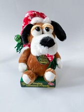 RARE-Dan Dee Plush Singing animated Friend Dog Christmas-NOS NWT-READ