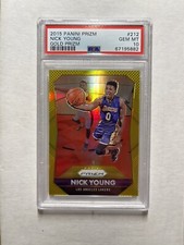 NICK YOUNG 2015-16 Panini Prizm #212 Gold Prizms /10 PSA 10 GEM MINT Lakers
