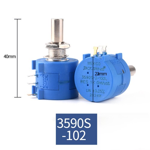 10 Gang Wendel Drahtpotentiometer 1K Ohm -100K Ohm 2 W Poti.. Potiachse 6,35mm - Bild 12 von 19
