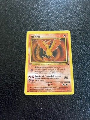 First Edition Moltres 27/62 Fossil Rare Non Holo Pokemon Card ITA EXCELLENT
