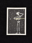 ACEO Original Art - Skeleton, Sword, Stars, Gothic - Acrylic-2.5x3.5 by M.A.R — photo 1