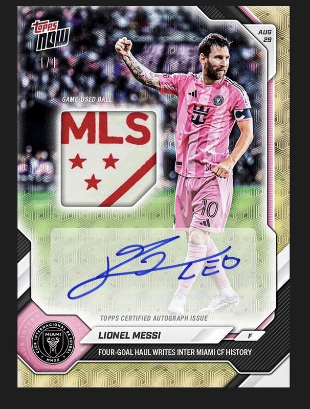 Lionel Messi 4 GOALS - 2026 MLS Topps NOW® -Chance At 1/1 Patch Auto Presale
