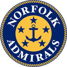 Norfolk Admirals sticker weatherproof bumper vinyl decal