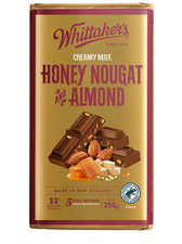 Whittaker's Almond & Honey Nougat Chocolate 250g (New Zealand Made)