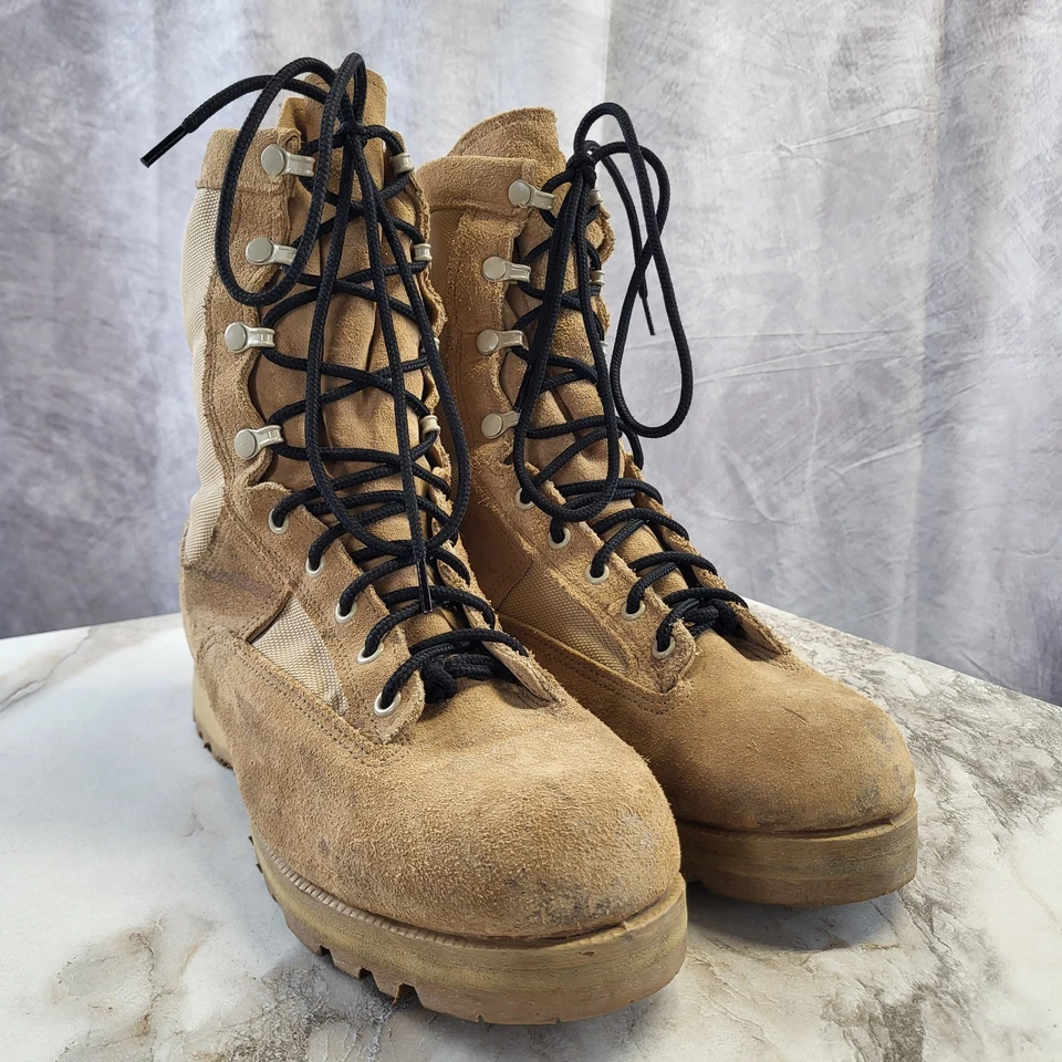 Botas de combate Belleville Gore-tex impermeables de gamuza para hombre talla 10,5 W beige Foto 2 de 4