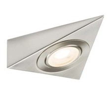 Knightsbridge 230V LED Triangular Under Cabinet Light Brushed Chrome 3000K - ...
