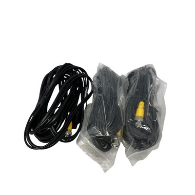 Lot of 3   Custom Video/Power Signal Cables   BNC, 6-Pin, +5V, GND, 485A/B Conn