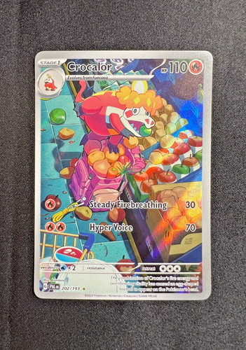 Pokémon TCG - Crocalor - 202/193 - SV02: Paldea Evolved - NM ILLUSTRATION RARE!