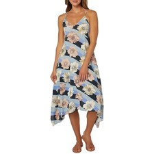 O'Neill Women's Floral Print Midi Dress Adjustable Strap Casual Summer MEDIUM