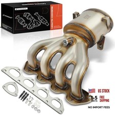 Front Exhaust Manifold Catalytic Converter Kit Direct-Fit Compatible with