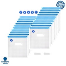 27PCS Reusable BPA-Free Sous Vide Vacuum Sealer Bags with Clips and Valves