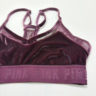 Victoria's Secret PINK Sport Ultimate Lightly Lined Sports Bra Burgundy  Size XS