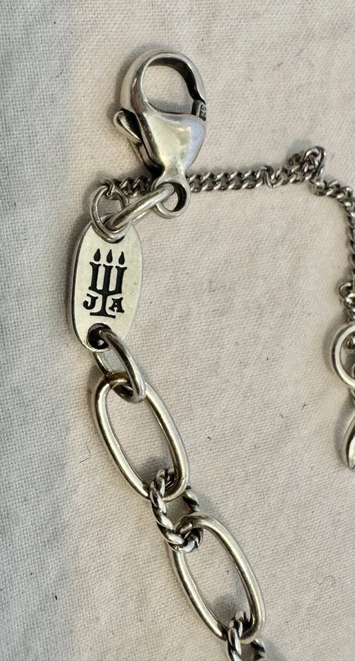 Вышедший на пенсию браслет-сердце из чистого серебра James Avery 7,5 дюйма 10 г JA Hallmark - Изображение 4 из 4