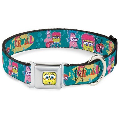 Dog Collar SQB-Sponge Bob Face CLOSE-UP Full Color Patrick Starfish, SpongeBob &