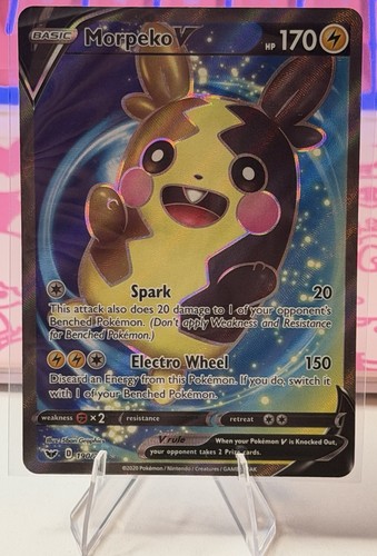 2020 POKEMON SWORD & SHIELD BASE SET MORPEKO V 190/202 ULTRA RARE
