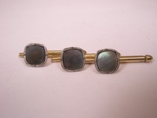 5/16" Gray MOP Squares Vintage SWANK Formal Tux Prom Groom Shirt Stud set c377