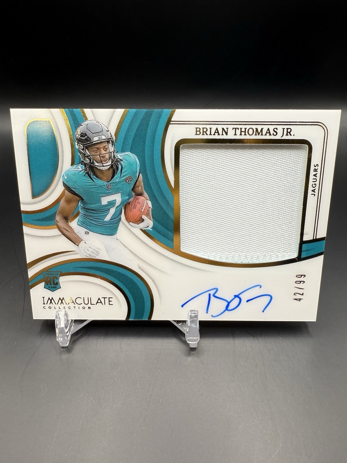 Brian Thomas Jr. 2024 Immaculate RPA Premium Patch Rookie On Card Auto /99 Jags