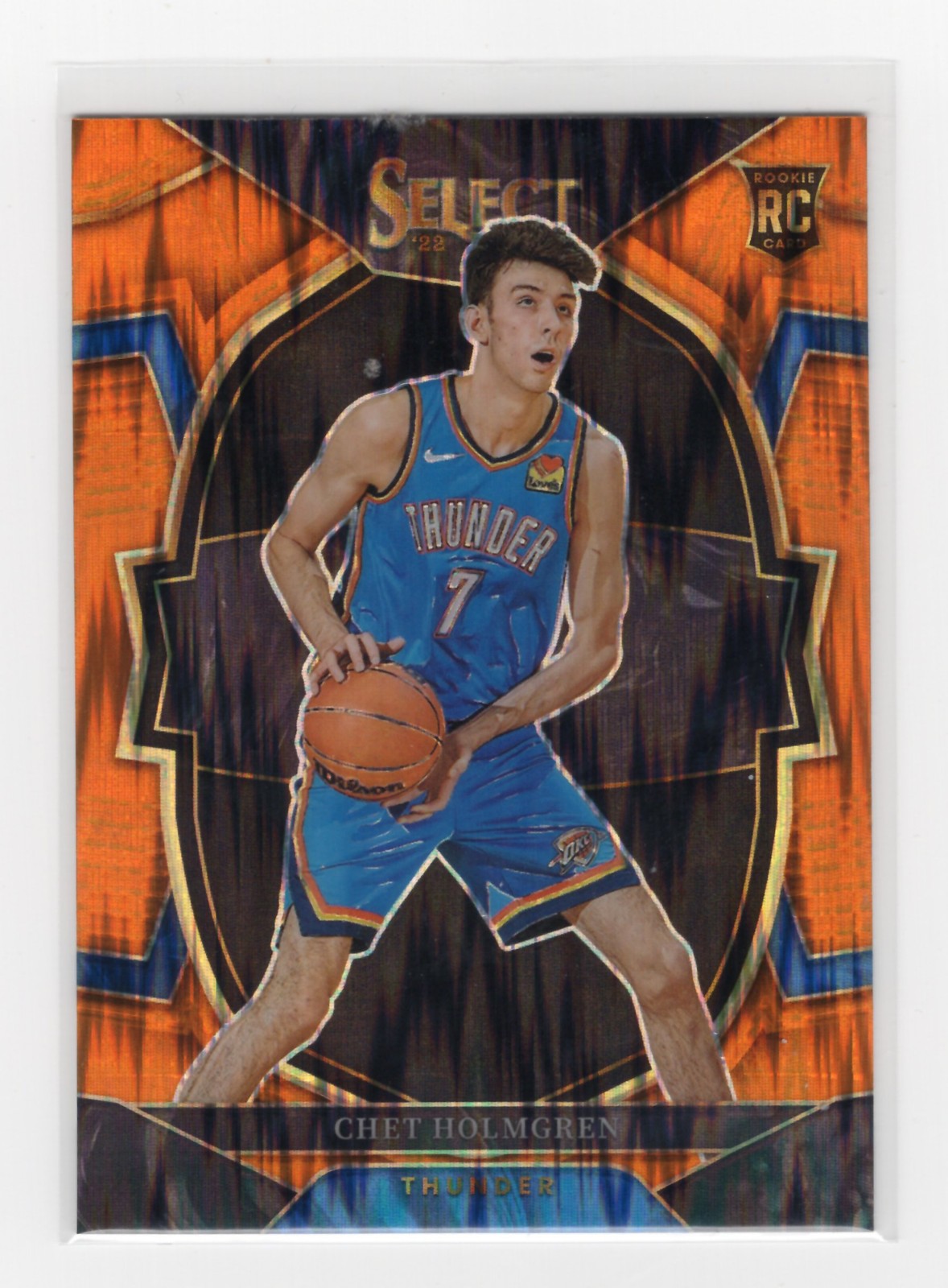 2022-23 Panini Select #83 Chet Holmgren Orange Flash Prizms