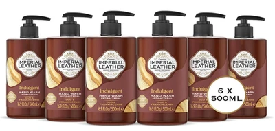 PZ CUSSONS (UK) LTD 6 Pack Imperial Leather Indulgent Hand Wash Oud & Frankincense Antibacterial