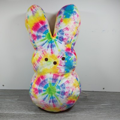 Peeps 18'' Plush Rabbit Tie Dye Stuffed Easter Candy Toy