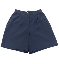 Izod Club Vintage 90s Bermuda Shorts Blue Gray Plaid High Waist Sz 6 Y2K Preppy