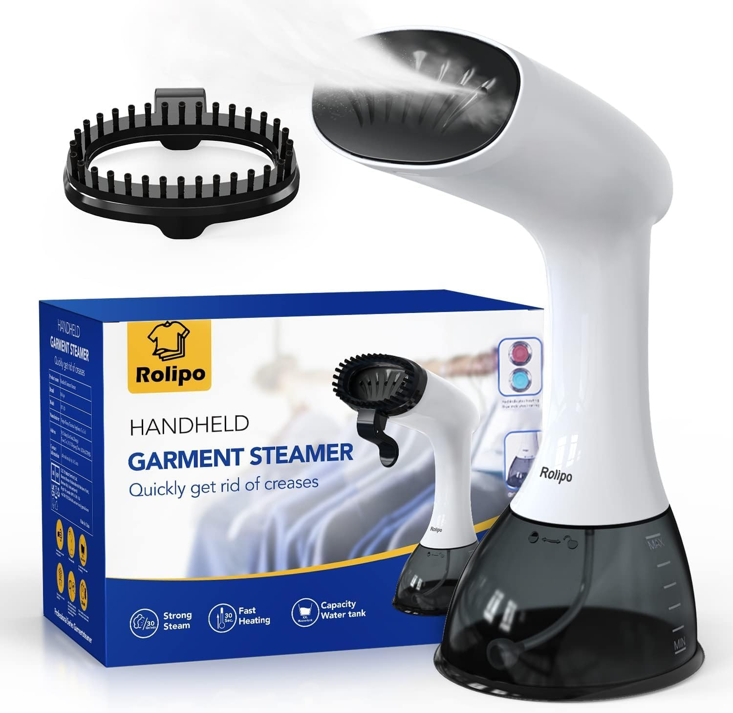 Ferro Stiratore Verticale per Abiti, Stiratore a Vapore Portatile Da 30G/Min, Se